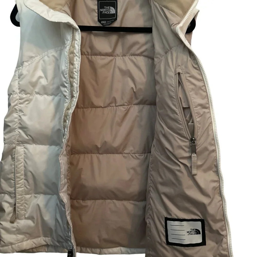 The North Face Y2K White Puffer Vest Insulated Goose Down | Girls XL/Women's XS - Picture 7 of 9
